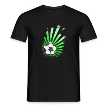Football design (star) 01 - Men's T-Shirt - black - Front - AI Model Male 178 light (178cm)