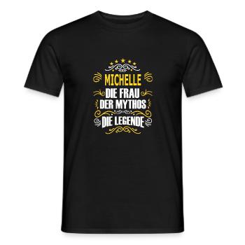 MICHELLE - Männer T-Shirt - Schwarz - Vorne - AI Model Male 178 light (178cm)
