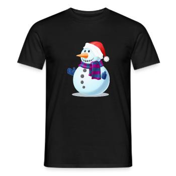 bonhomme de neige - T-shirt homme - noir - Devant - AI Model Male 178 light (178cm)