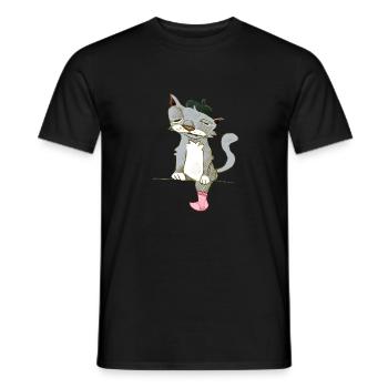 monsieur chat - Männer T-Shirt - Schwarz - Vorne - AI Model Male 178 light (178cm)