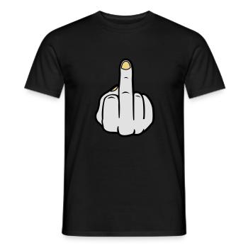 mittelfinger_colors - Männer T-Shirt - Schwarz - Vorne - AI Model Male 178 light (178cm)
