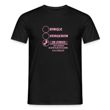 Beziehung Schwarzwälder Kaltblut (1) - Männer T-Shirt - Schwarz - Vorne - AI Model Male 178 light (178cm)