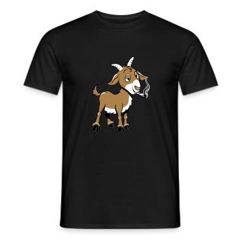 Les chèvres fument - T-shirt homme - noir - Devant - AI Model Male 178 light (178cm)