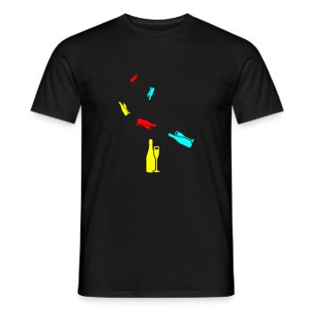 Red wine symbol - Men's T-Shirt - black - Front - AI Model Male 178 light (178cm)