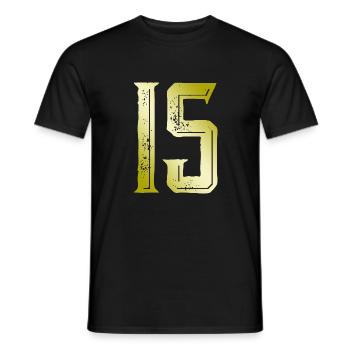 Symbole numérique 15 - T-shirt homme - noir - Devant - AI Model Male 178 light (178cm)