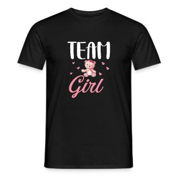 Team girl cadeau original baby shower - T-shirt homme - noir - Devant - AI Model Male 178 light (178cm)