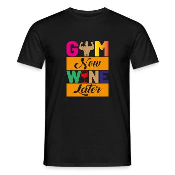 gym motivation t shirts; - T-shirt homme - noir - Devant - AI Model Male 178 light (178cm)
