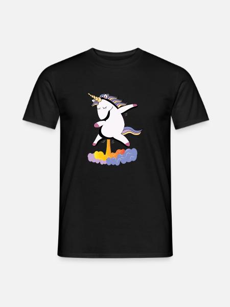 Pupshorn - aus ein Einhorn darf mal pupsen - Männer T-Shirt - Schwarz