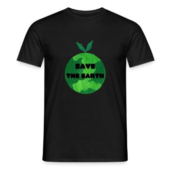 Save the Earth - Männer T-Shirt - Schwarz - Vorne - AI Model Male 178 light (178cm)