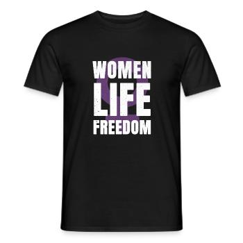 Women Life Freedom Feminismus Gender Symbol Iran - Männer T-Shirt - Schwarz - Vorne - AI Model Male 178 light (178cm)