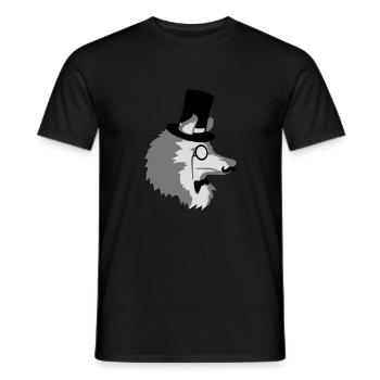 Sir Wolf Gentlemen Cylindre - T-shirt homme - noir - Devant - AI Model Male 178 light (178cm)