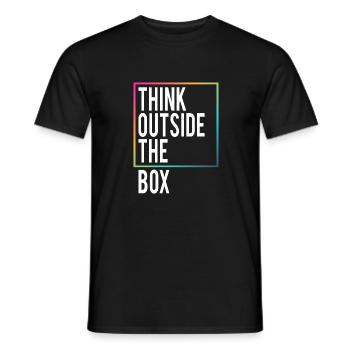 Think outside the Box - Männer T-Shirt - Schwarz - Vorne - AI Model Male 178 light (178cm)