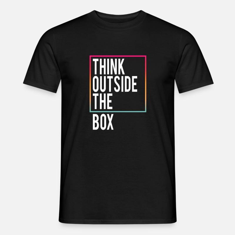 Think outside the Box - Männer T-Shirt - Schwarz
