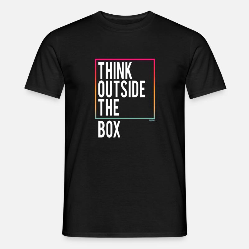 Think outside the Box - Männer T-Shirt - Schwarz