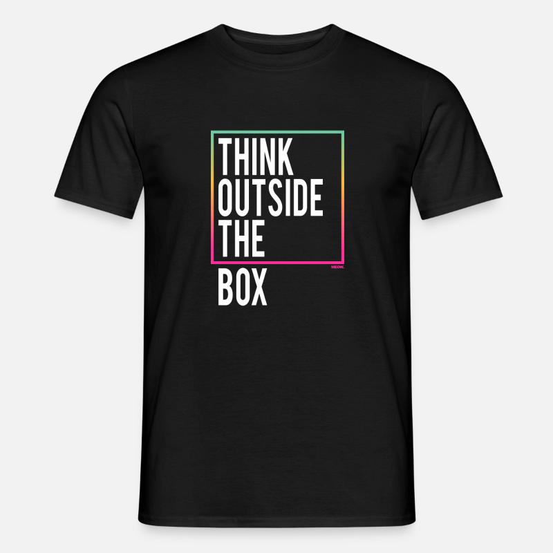 Think outside the Box - Männer T-Shirt - Schwarz