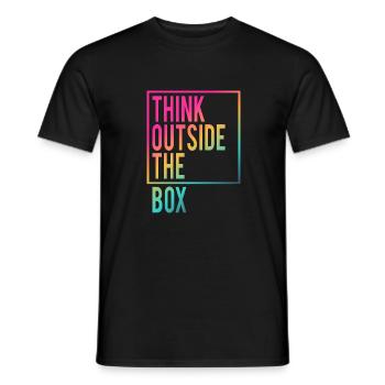 Think outside the Box - Men's T-Shirt - black - Front - AI Model Male 178 light (178cm)