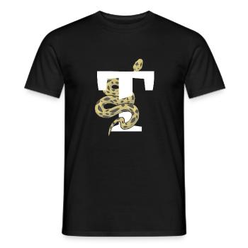 Buchstabe t Schlange - Männer T-Shirt - Schwarz - Vorne - AI Model Male 178 light (178cm)
