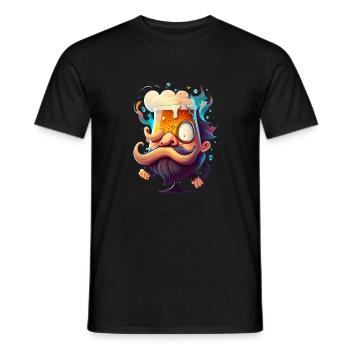 Drôle de petit monsieur de bière peu recommandable - T-shirt homme - noir - Devant - AI Model Male 178 light (178cm)