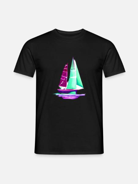 Segeln Segelsport Segelboot Segler Segelschiff - Männer T-Shirt - Schwarz