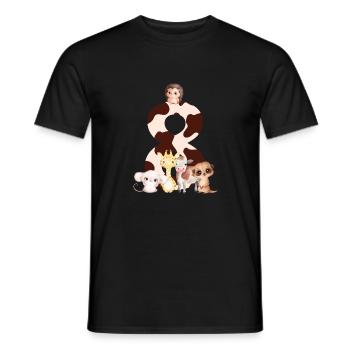 8th anniversary - eighth anniversary animals - Men's T-Shirt - black - Front - AI Model Male 178 light (178cm)