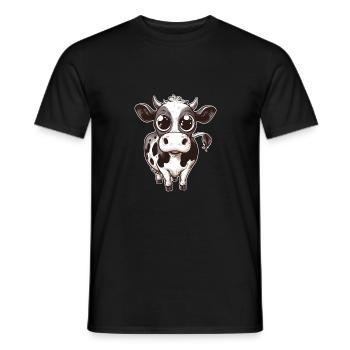 Cow Kuh Kuhliebhaber - Männer T-Shirt - Schwarz - Vorne - AI Model Male 178 light (178cm)