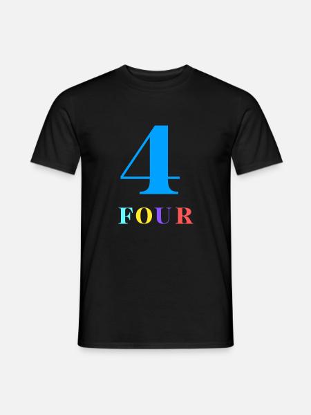 Four-4th Anniversary - Men's T-Shirt - black