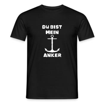 Du bist mein Anker b - Männer T-Shirt - Schwarz - Vorne - AI Model Male 178 light (178cm)