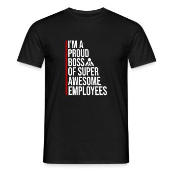 I'm A Proud Chef Of Super Awesome Employees Job - Men's T-Shirt - black - Front - AI Model Male 178 light (178cm)
