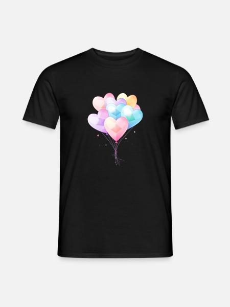 lovely balloons - Men's T-Shirt - black
