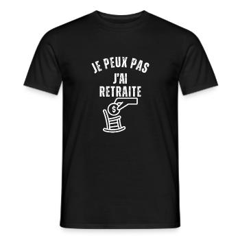 Ich kann mich nicht in einem Wohnmobil zur Ruhe setzen - Männer T-Shirt - Schwarz - Vorne - AI Model Male 178 light (178cm)