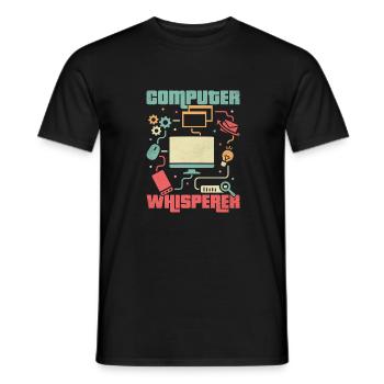 Don't Worry I'm From Tech Support IT Sysadmin Comp - Männer T-Shirt - Schwarz - Vorne - AI Model Male 178 light (178cm)