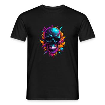 Skull - Men's T-Shirt - black - Front - AI Model Male 178 light (178cm)