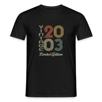 2003 Geburtstag Geboren im Jahr 2003 Vintage Retro. Editio - Männer T-Shirt - Schwarz - Vorne - AI Model Male 178 light (178cm)