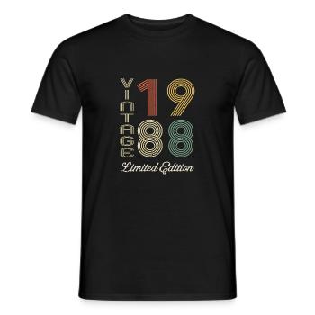 1988 Geburtstag Geboren 1988 Vintage Retro. Editio - Männer T-Shirt - Schwarz - Vorne - AI Model Male 178 light (178cm)