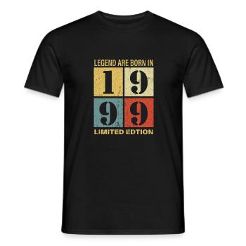 Original Calendrier 1999 Vintage anniversaire rétr - T-shirt homme - noir - Devant - AI Model Male 178 light (178cm)