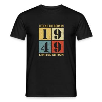 Original Calendrier 1949 Vintage anniversaire rétr - T-shirt homme - noir - Devant - AI Model Male 178 light (178cm)