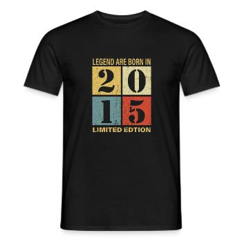 Original Kalender 2015 Vintage Geburtstag Rec - Männer T-Shirt - Schwarz - Vorne - AI Model Male 178 light (178cm)