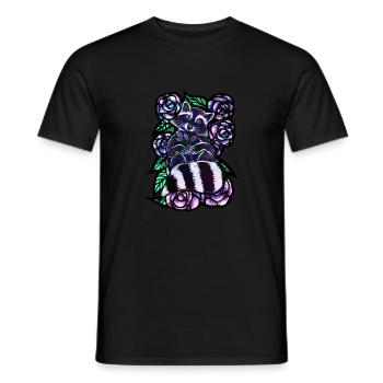 Raccoon - Men's T-Shirt - black - Front - AI Model Male 178 light (178cm)