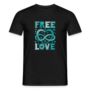 Polyamory Symbol - Green - Men's T-Shirt - black - Front - AI Model Male 178 light (178cm)