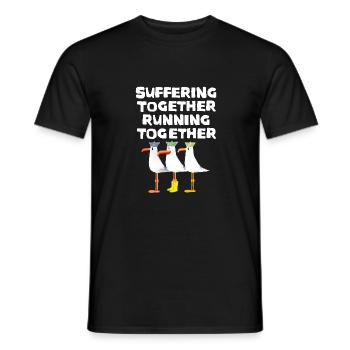 Jogging Running Group Fitness Saying - Men's T-Shirt - black - Front - AI Model Male 178 light (178cm)