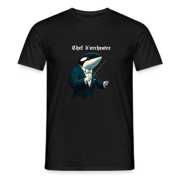 Chef d orchestre - T-shirt homme - noir - Devant - AI Model Male 178 light (178cm)
