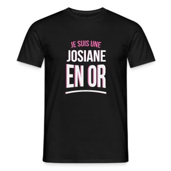 Ich bin ein Josiane in Gold Geschenk-Idee Humor - Männer T-Shirt - Schwarz - Vorne - AI Model Male 178 light (178cm)