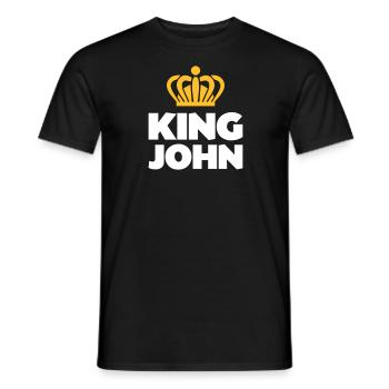 King john name thing crown - Men's T-Shirt - black - Front - AI Model Male 178 light (178cm)