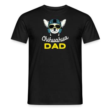 Chihuahua Papa Vintage Chien Papa Cadeau Rétro - T-shirt homme - noir - Devant - AI Model Male 178 light (178cm)