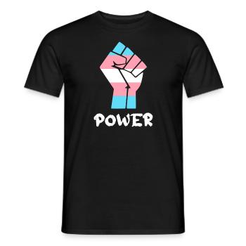 Power Trans Pride Fist Design for Equality - Men's T-Shirt - black - Front - AI Model Male 178 light (178cm)
