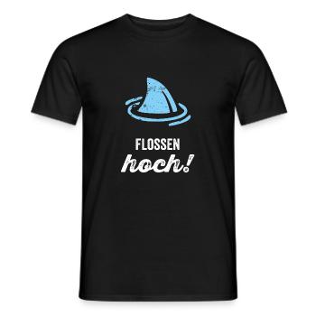 Flossen Hoch! - Männer T-Shirt - Schwarz - Vorne - AI Model Male 178 light (178cm)