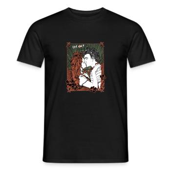 EATME_DARK_3 - Männer T-Shirt - Schwarz - Vorne - AI Model Male 178 light (178cm)