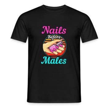 Nageldesignerin Nagel Kosmetik Kosmetikerin - Männer T-Shirt - Schwarz - Vorne - AI Model Male 178 light (178cm)