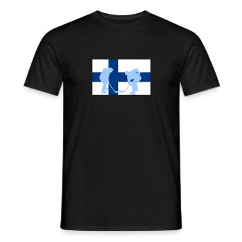 La Finlande, mon pays, mon drapeau ! - T-shirt homme - noir - Devant - AI Model Male 178 light (178cm)
