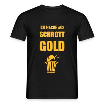 Je fais de l'or avec de la ferraille - T-shirt homme - noir - Devant - AI Model Male 178 light (178cm)